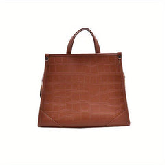 Crocodile Embossed Tote Bag Large Capacity Crossbody Bag