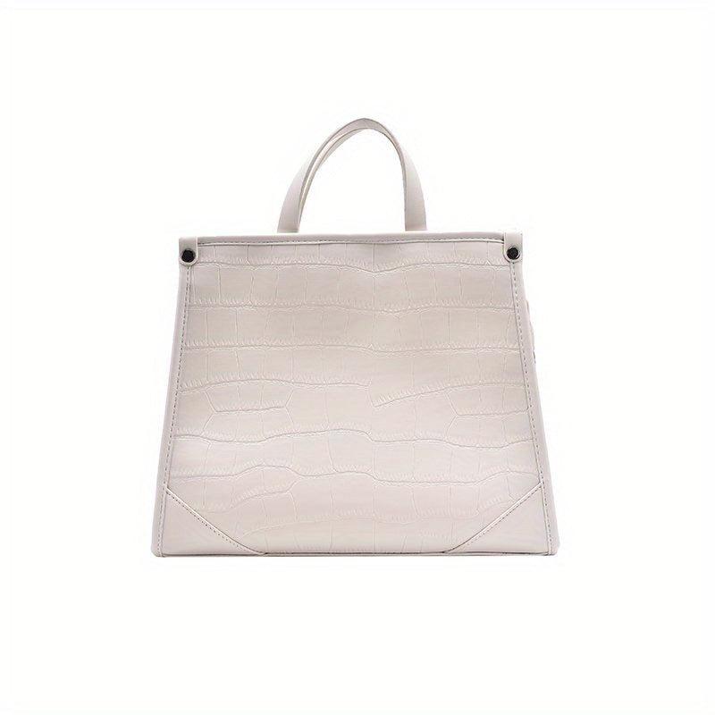 Crocodile Embossed Tote Bag Large Capacity Crossbody Bag