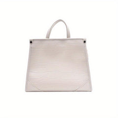 Crocodile Embossed Tote Bag Large Capacity Crossbody Bag