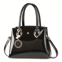Tote Satchel Bag Solid Handbag All Match Classic Bag With Pendant