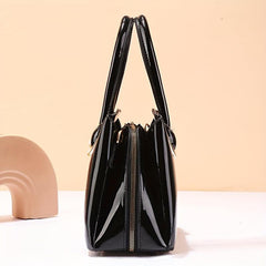 Tote Satchel Bag Solid Handbag All Match Classic Bag With Pendant