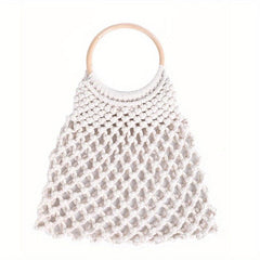 Straw Hollow Handbag Lightweight Large Capacity Satchel Bag
