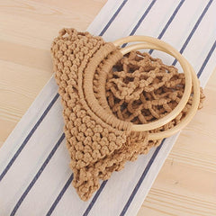 Straw Hollow Handbag Lightweight Large Capacity Satchel Bag