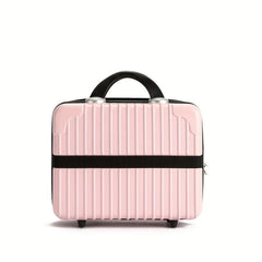 Portable Versatile Cosmetic Handbag Lightweight Travel Storage Box Pink