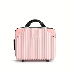 Portable Versatile Cosmetic Handbag Lightweight Travel Storage Box Pink