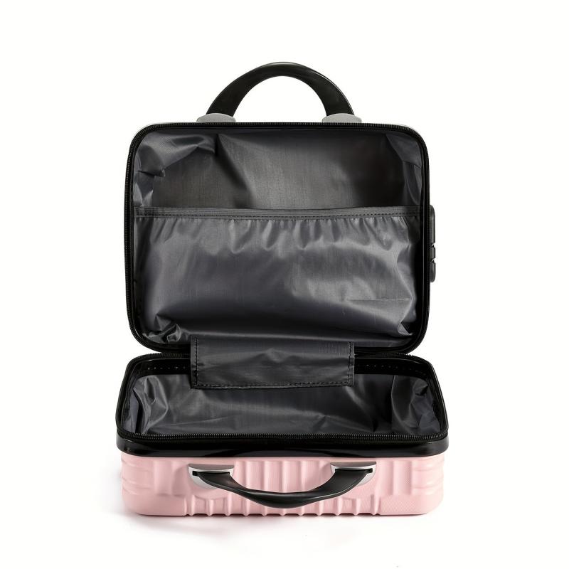 Portable Versatile Cosmetic Handbag Lightweight Travel Storage Box Pink