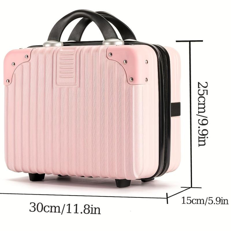 Portable Versatile Cosmetic Handbag Lightweight Travel Storage Box Pink