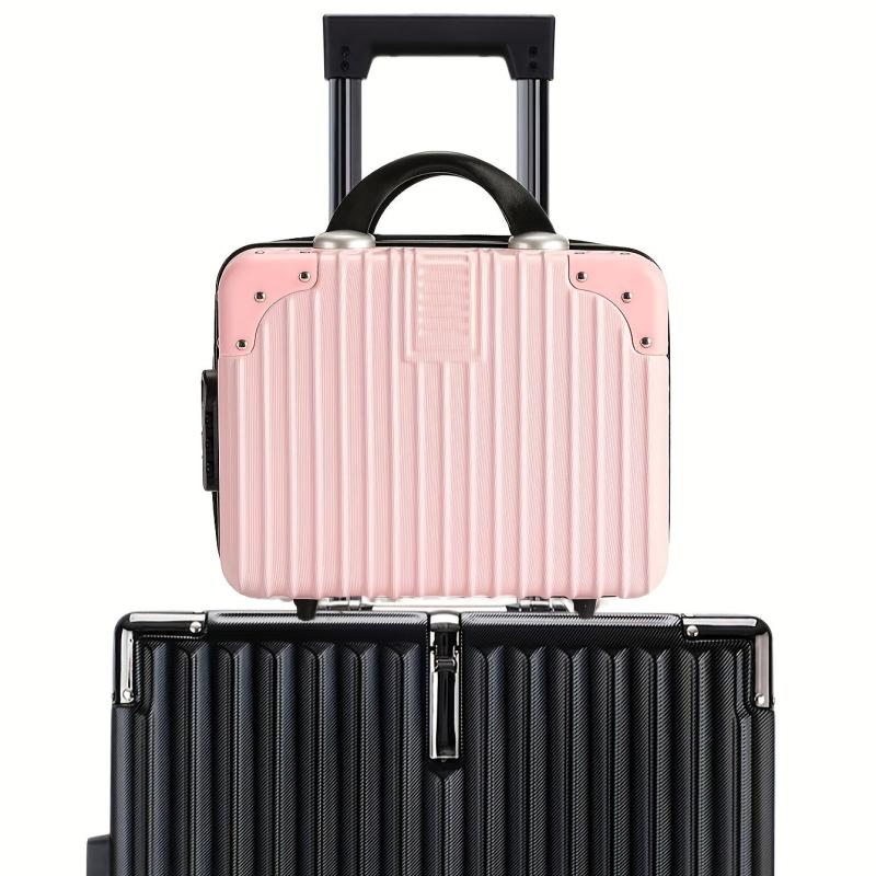 Portable Versatile Cosmetic Handbag Lightweight Travel Storage Box Pink