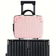 Portable Versatile Cosmetic Handbag Lightweight Travel Storage Box Pink