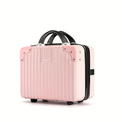 Portable Versatile Cosmetic Handbag Lightweight Travel Storage Box Pink