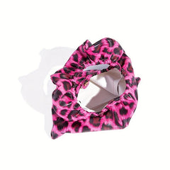 Leopard Print Handbags Ruched Clutch Purse Small Tote For Work & Shopping