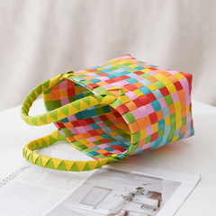 Mini Candy Plaid Handbag Lightweight Satchel Bag