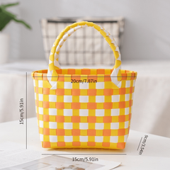 Mini Candy Plaid Handbag Lightweight Satchel Bag