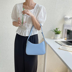 Minimalist Solid Underarm Bag Niche Satchel Bag