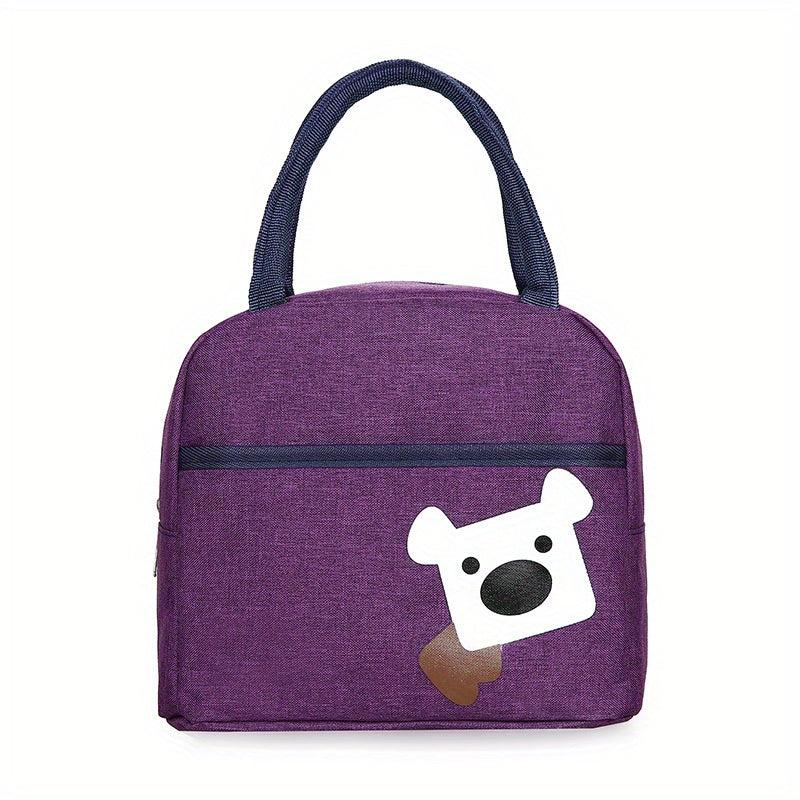 Bear Pattern Lunch Box Bag Nylon Mommy Bag Portable Handbag