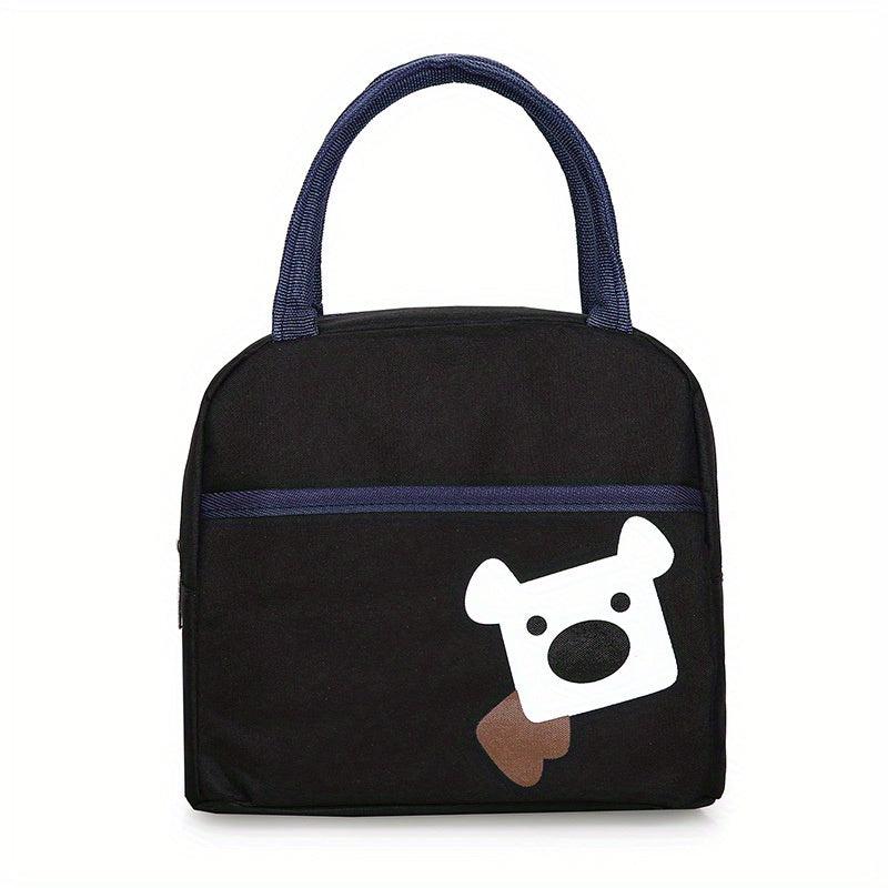 Bear Pattern Lunch Box Bag Nylon Mommy Bag Portable Handbag