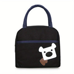 Bear Pattern Lunch Box Bag Nylon Mommy Bag Portable Handbag