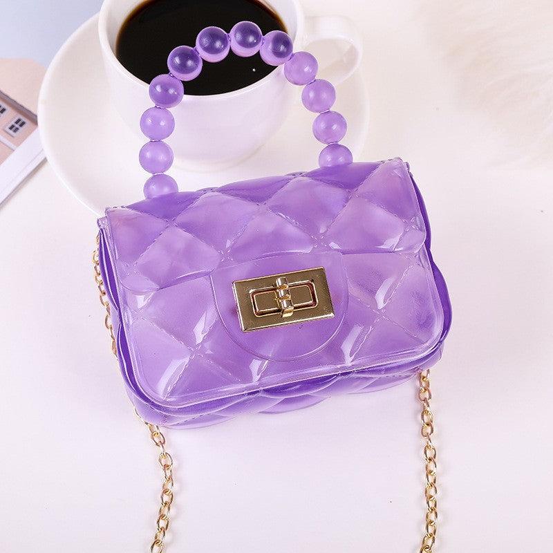 Argyle Embossed Shoulder Bag Chain Crossbody Coin Purse