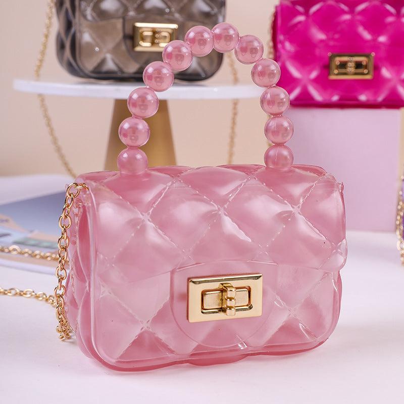 Argyle Embossed Shoulder Bag Chain Crossbody Coin Purse