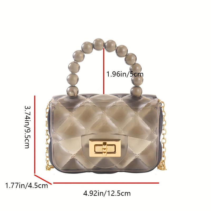 Argyle Embossed Shoulder Bag Chain Crossbody Coin Purse