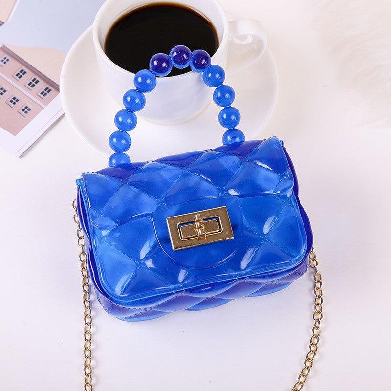 Argyle Embossed Shoulder Bag Chain Crossbody Coin Purse