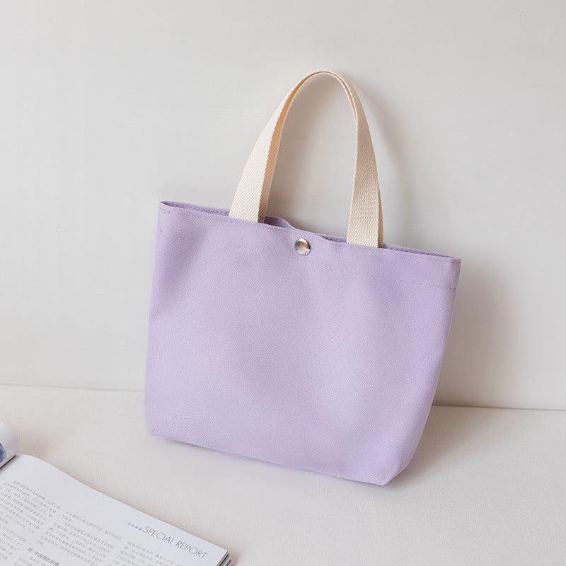 Portable Canvas Lunch Bag with Top Handle for Work & School