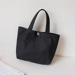Portable Canvas Lunch Bag with Top Handle for Work & School