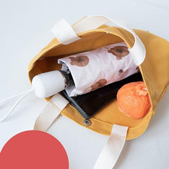 Portable Canvas Lunch Bag with Top Handle for Work & School