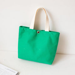 Portable Canvas Lunch Bag with Top Handle for Work & School