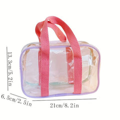 Clear PVC Jelly Handbags Waterproof Travel Cosmetic Bag Portable