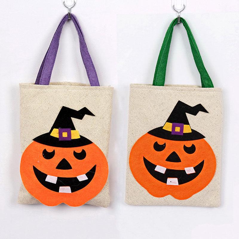 Portable Tote Bag Halloween Candy Mini Pumpkin Gift Bag