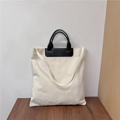 Plush Letter Graphic Handbag Canvas Tote Bag Shopping Bag