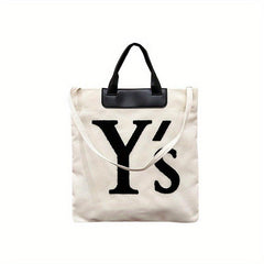 Plush Letter Graphic Handbag Canvas Tote Bag Shopping Bag