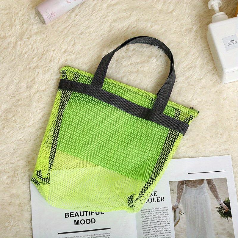 Mesh Portable Handbag Large Capacity Beach Bag