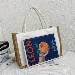 Halloween Pumpkin Tote Bag Lightweight Shoulder Shopping Bag