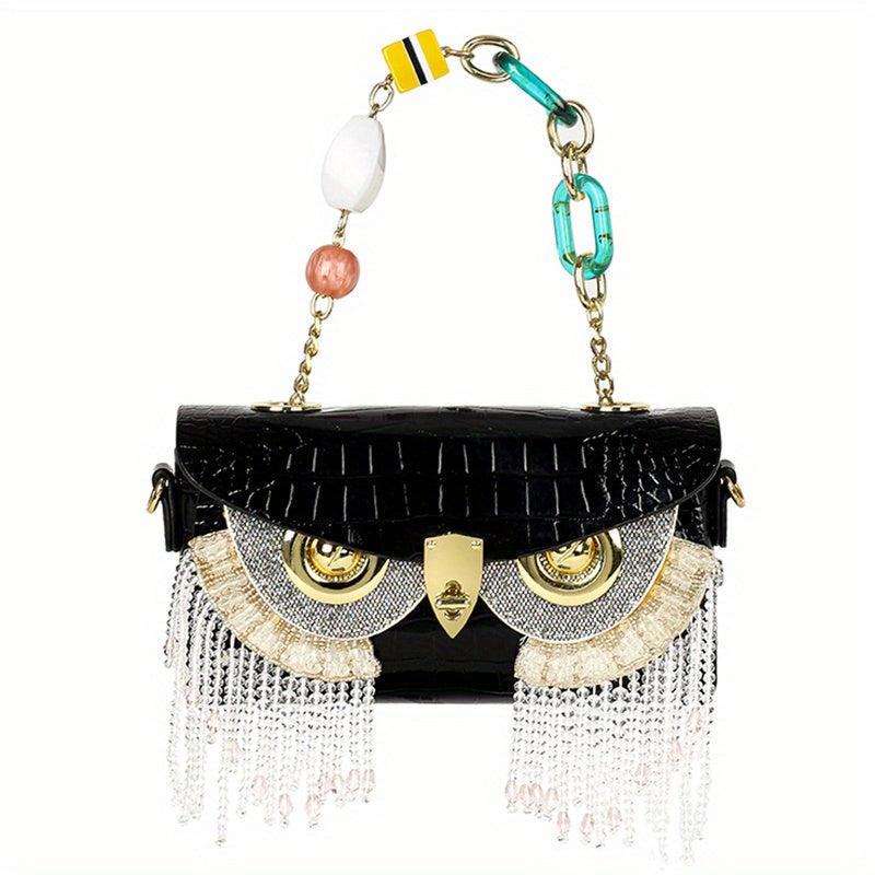 Rhinestone Owl Evening Bag Dinner Clutch Purse For Wedding Party Prom