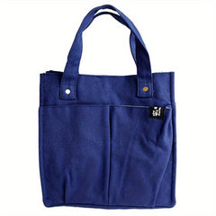 Canvas Handbag Foldable Double Handle Casual Bag