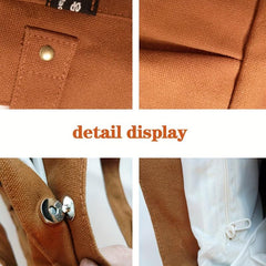 Canvas Handbag Foldable Double Handle Casual Bag