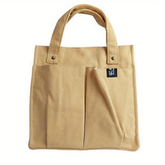 Canvas Handbag Foldable Double Handle Casual Bag
