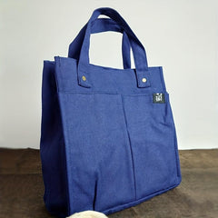 Canvas Handbag Foldable Double Handle Casual Bag