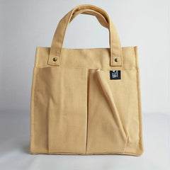 Canvas Handbag Foldable Double Handle Casual Bag