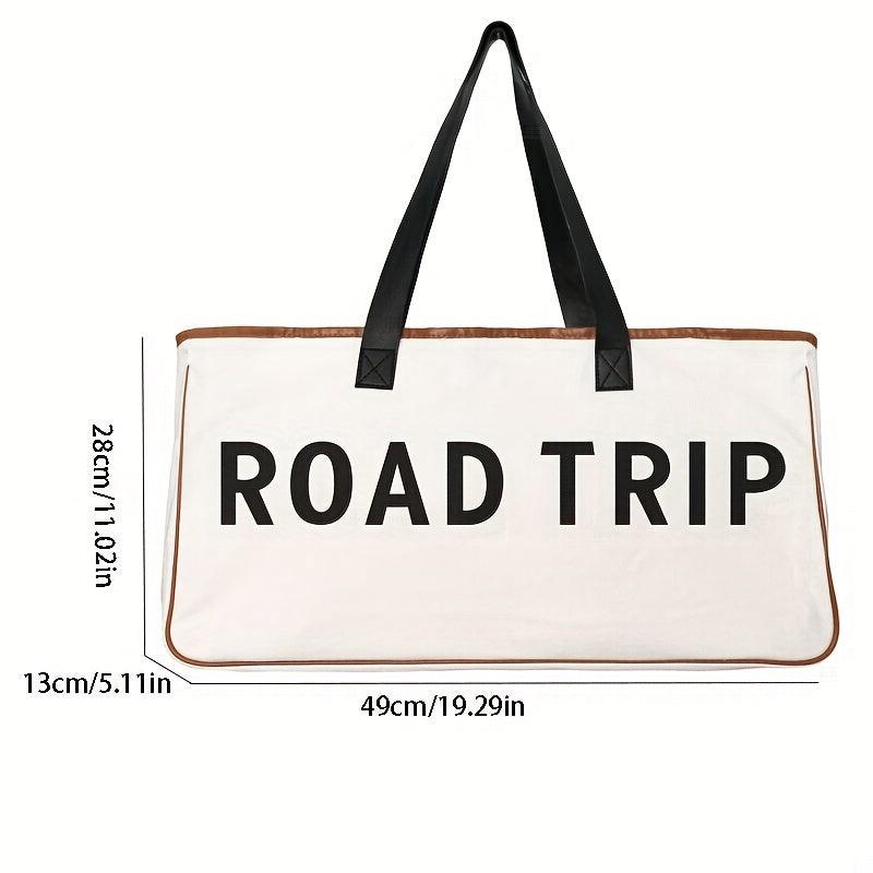 Large Capacity Letter Print Tote Bag Lightweight Versatile Storage Beach Bag