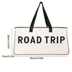 Large Capacity Letter Print Tote Bag Lightweight Versatile Storage Beach Bag