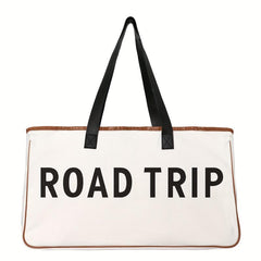 Large Capacity Letter Print Tote Bag Lightweight Versatile Storage Beach Bag