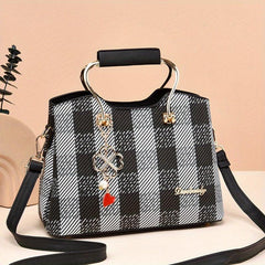 Leaf Faux Pearl Pendant Shoulder Bag Large Capacity Tote Handbag