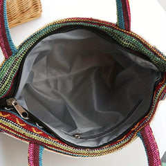 Bohemian Flowers Pattern Bag Vintage Embroidery Satchel Handbag