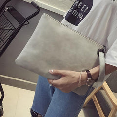 Square Clutch Bag Large Capacity Zipper Purse With Wristlet