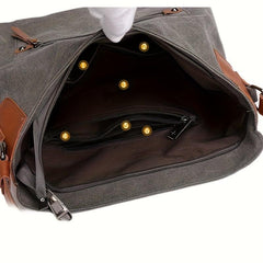 Retro Large Capacity Crossbody Bag Canvas Lightweight Messenger Hobo Bag