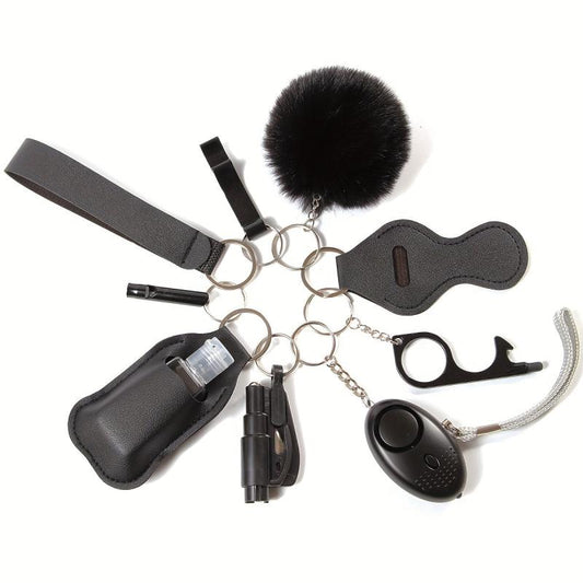 Women's Self Defence Alarm & Bottle Opener Keychain Set