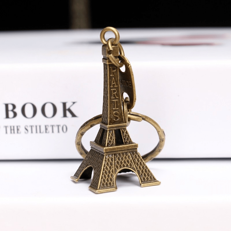 Eiffel Tower Keychain French Souvenir Paris Retro Keyring Gift